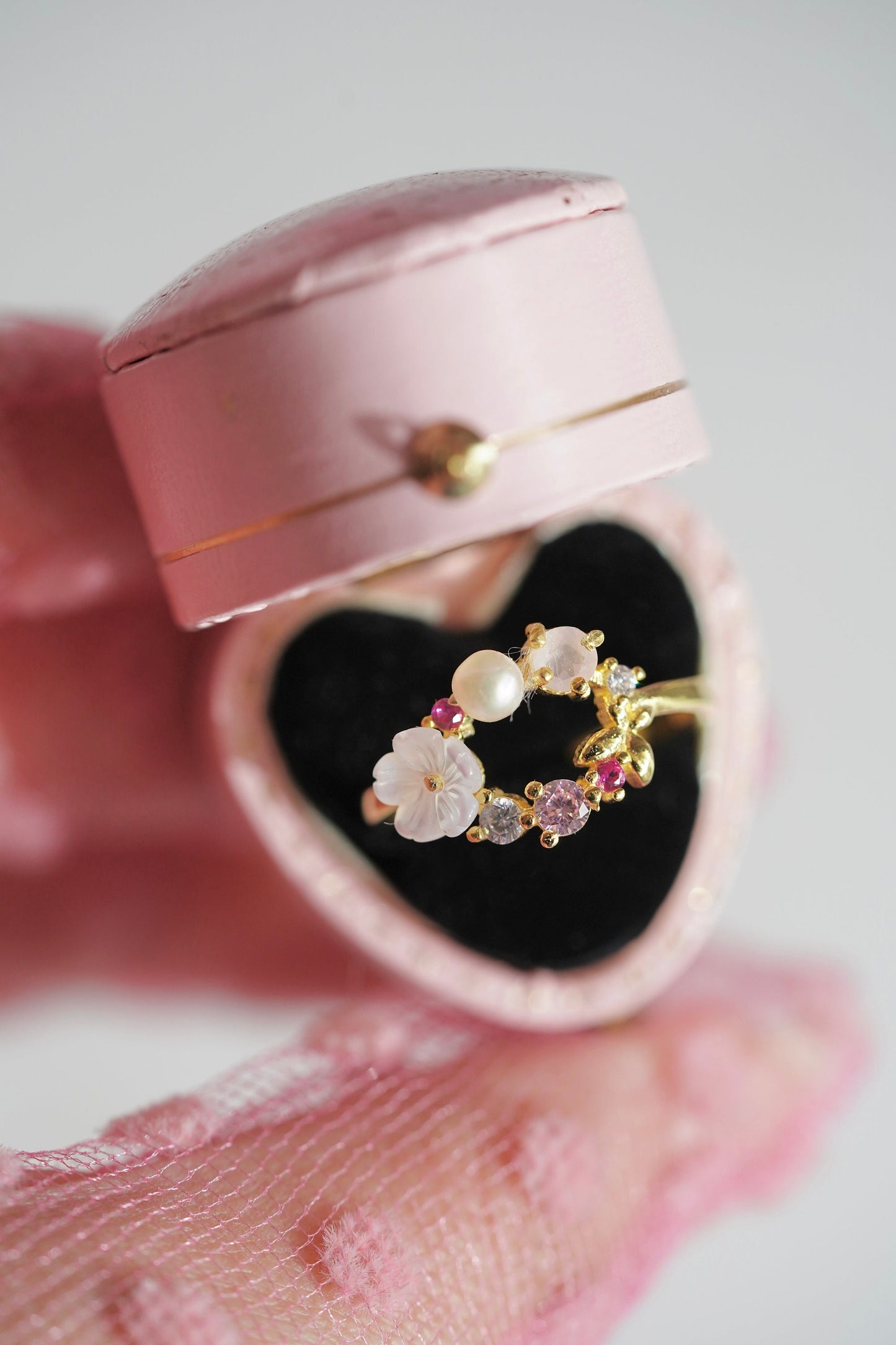 Alice in Wonderland Inpired Ring -Magnolia flower Ring-Flower Ring-Anime Styles Ring -925 Sterling Silver Ring