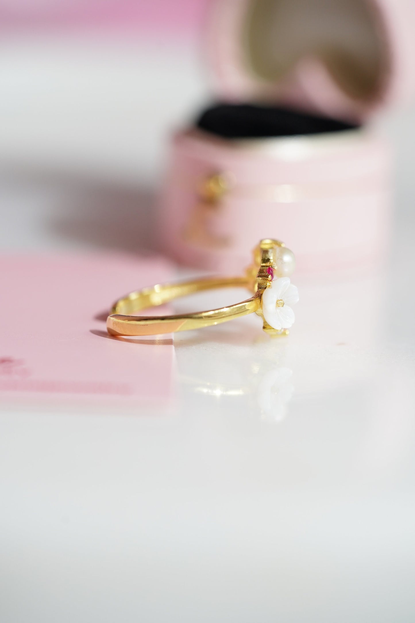 Alice in Wonderland Inpired Ring -Magnolia flower Ring-Flower Ring-Anime Styles Ring -925 Sterling Silver Ring