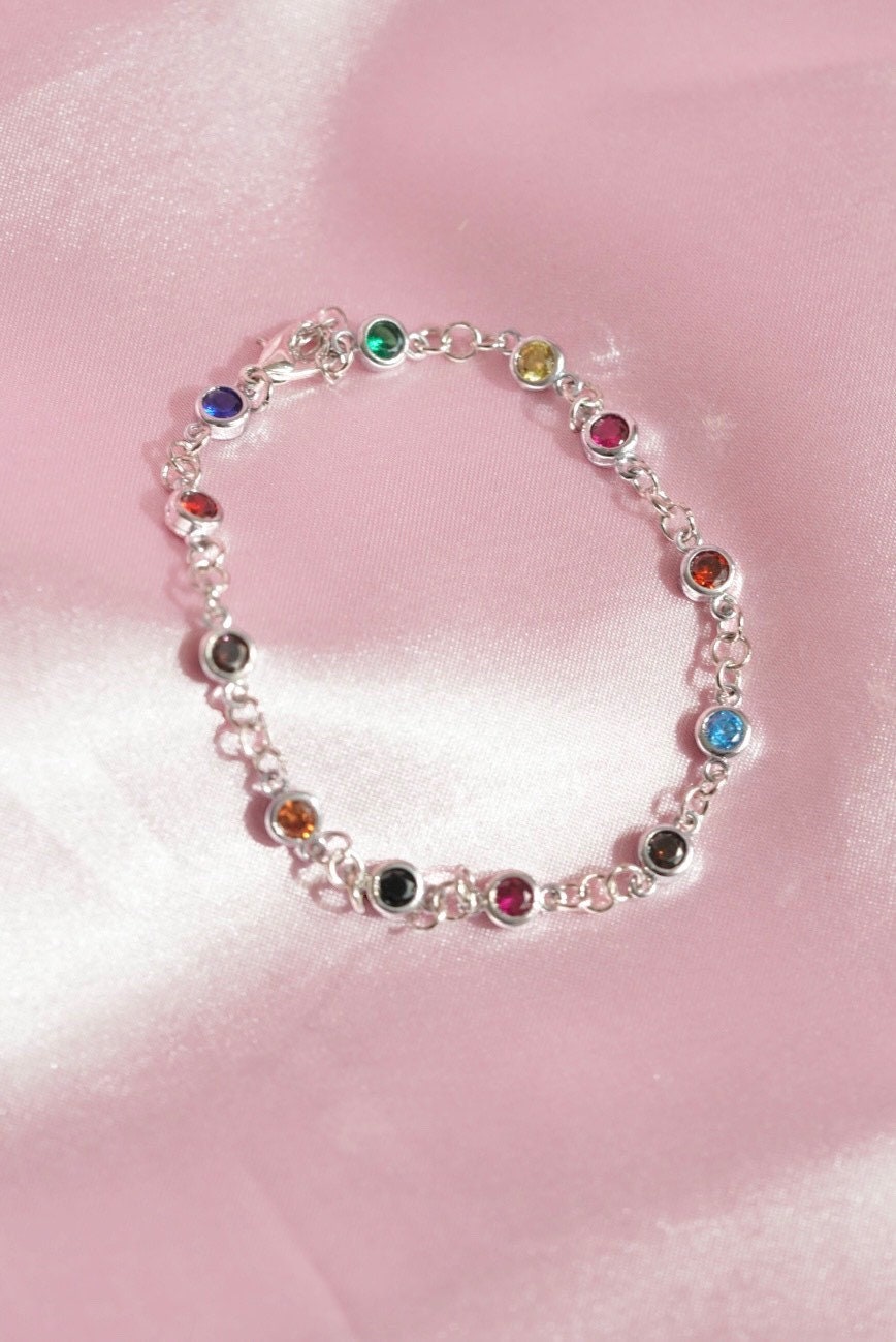 TS Bracelet- Bejeweled Bracelet -Multicolor Bracelet --Gold Plated