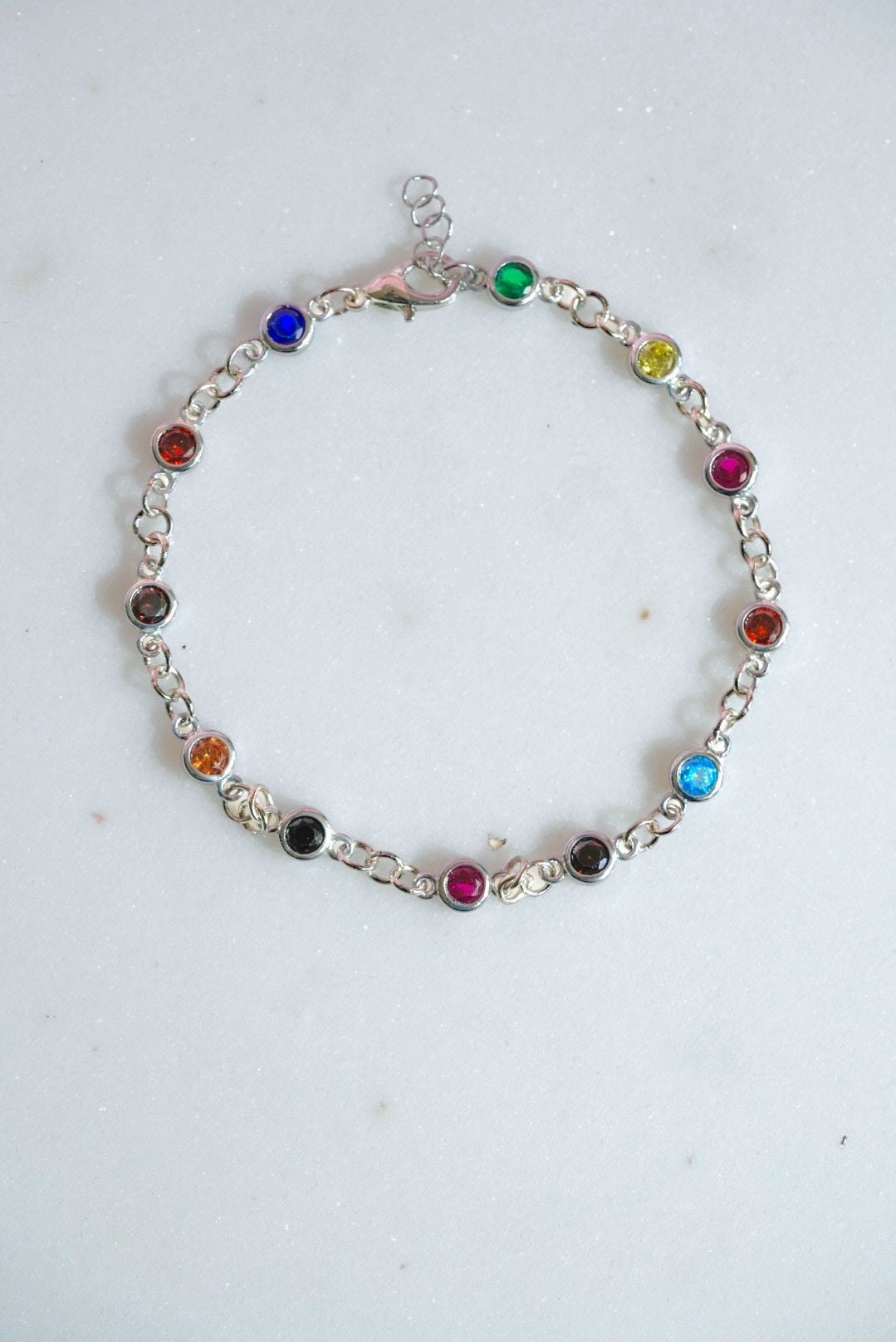 TS Bracelet- Bejeweled Bracelet -Multicolor Bracelet --Gold Plated