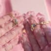 Princess and The Pauper Friendship 2pcs Gold Plated matching Necklace, Diamond castle , Butterfly Necklace, BFF Jewelry