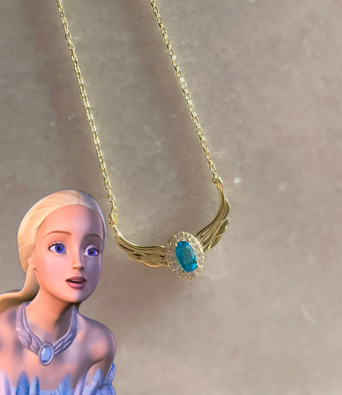 Gift for Her Swan Lake Princess Odette Necklace 925 Sterling Silver Necklace Gold or Silver Plated