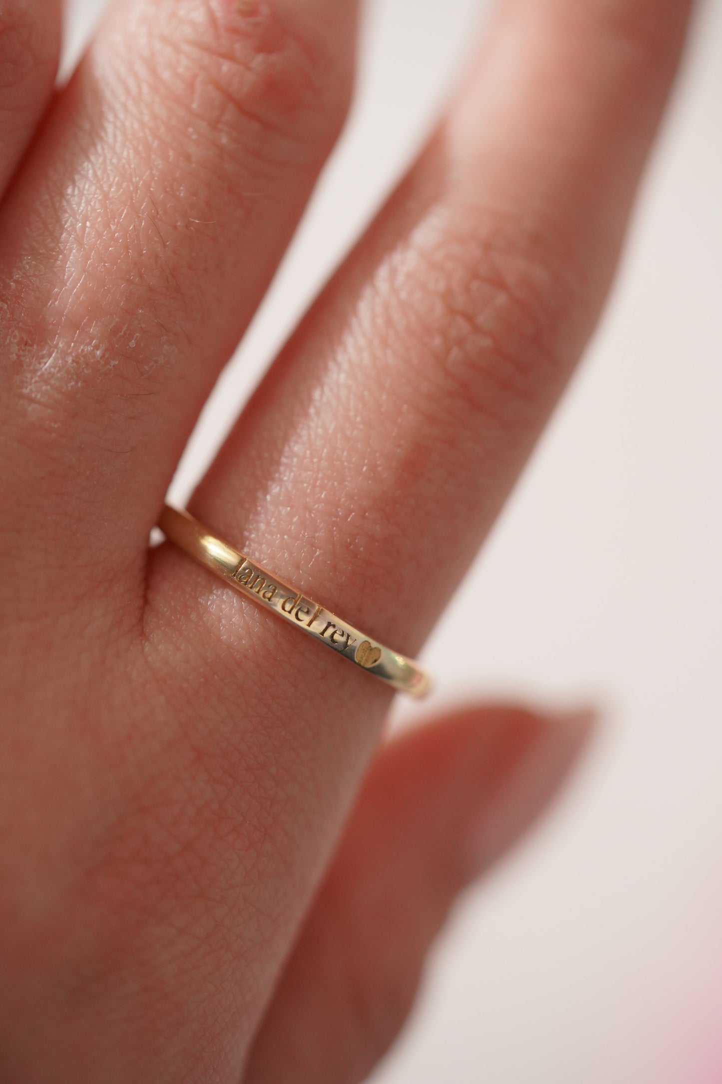 Name Ring- Stackable Name Ring -Personalized Custom Name Ring, Tiny 2 mm Ring -925 Sterling Silver mother ring hypoallergenic- lana del rey