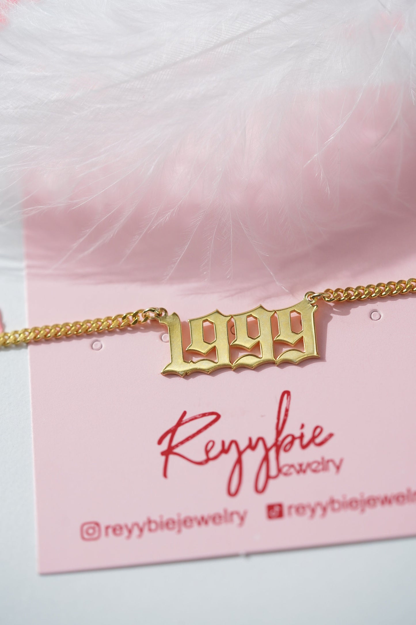 Number Necklace / Gold Number Pendant / Year Necklace / Personalized Number Necklace / Date Necklace / Curb Chain / For Men / For Women