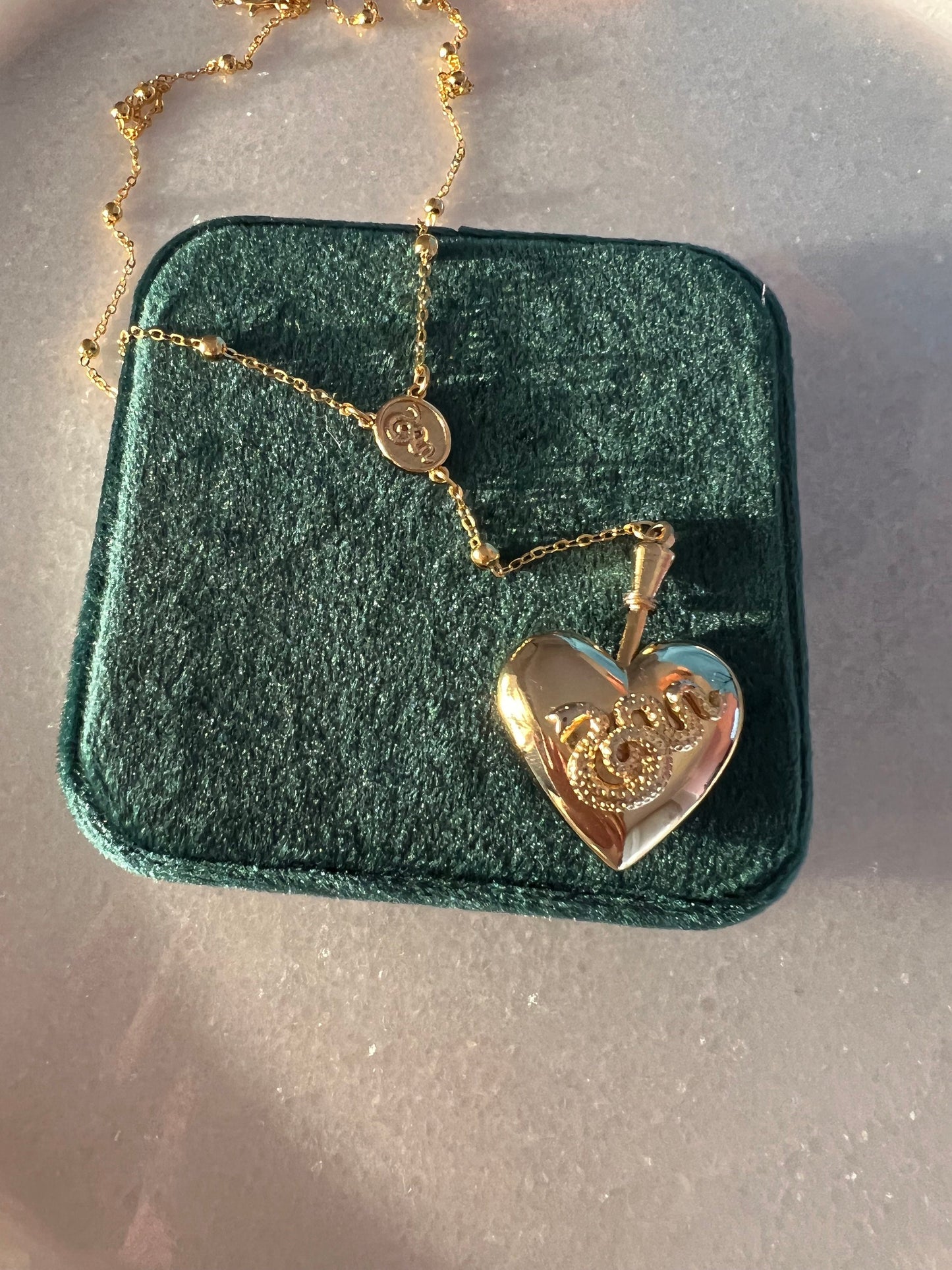 Ldr Style Necklace v.2 - Rosary Emerald Heart Necklace - Lana Dupe Necklace - Harry Styles - LDR Necklace