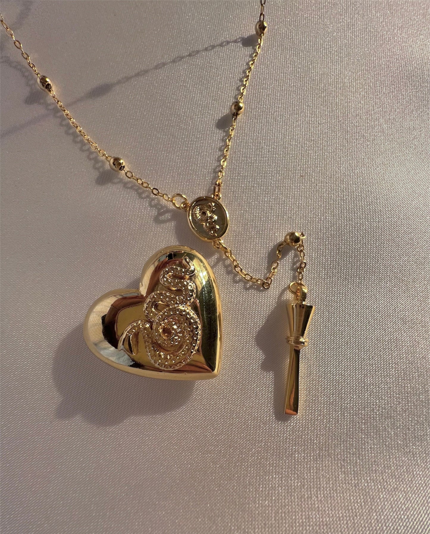 Ldr Style Necklace v.2 - Rosary Emerald Heart Necklace - Lana Dupe Necklace - Harry Styles - LDR Necklace