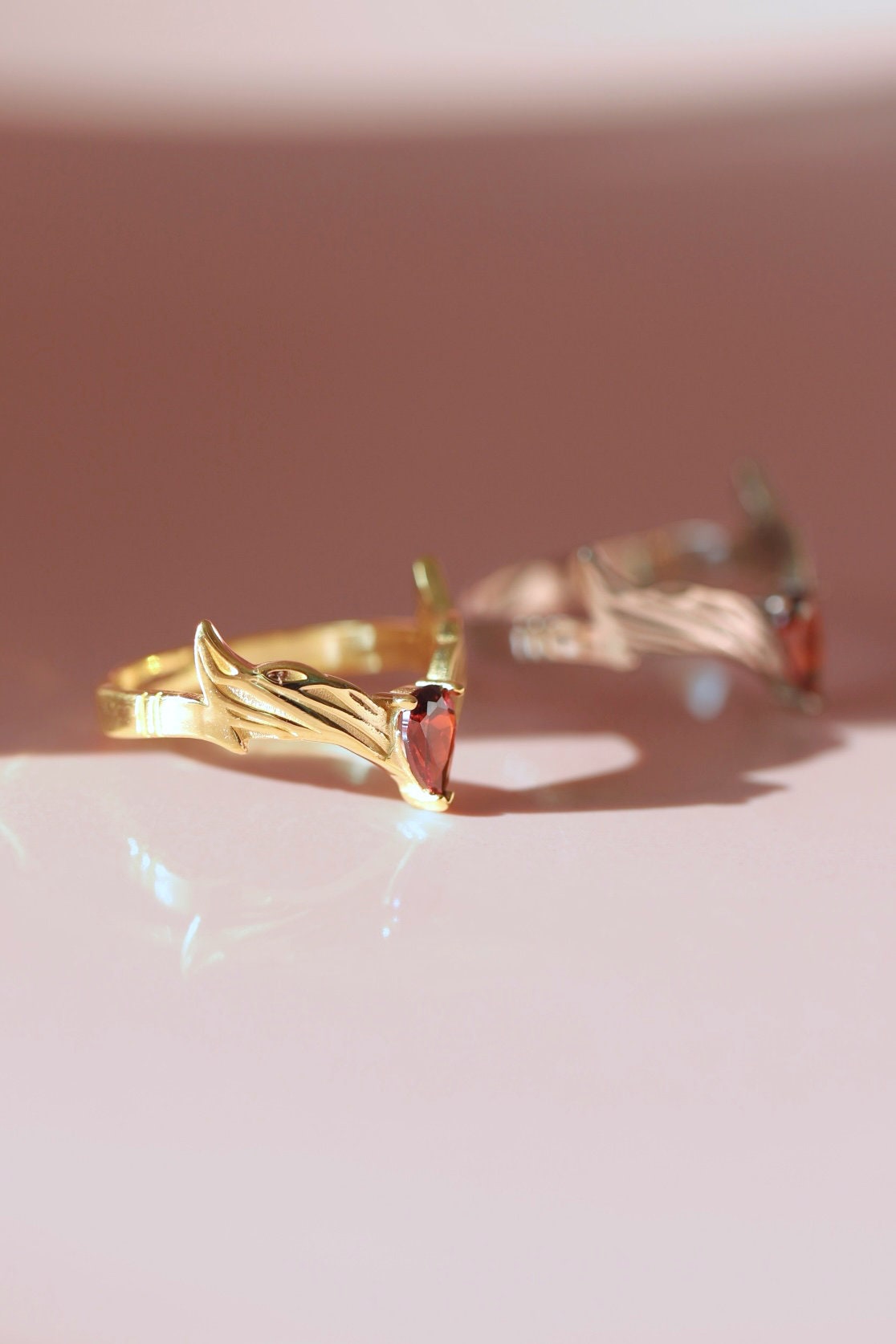 Scarlet Witch Crown Inspired Ring, Superhero Ring, Witch Ring, Geek Jewelry, Engagement
