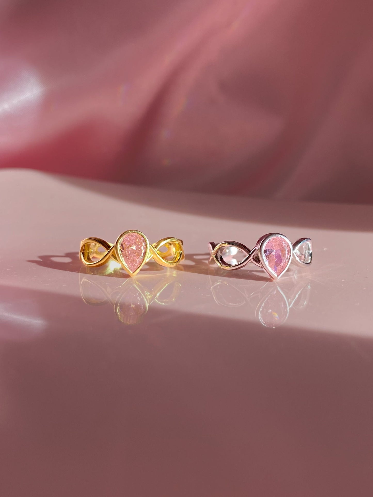 Swan Lake Princess Odette Pink Stone Tiara Ring, 925 Sterling Silver Gold or Silver Plated Ring, Valentine's day Gift, Gift for Her