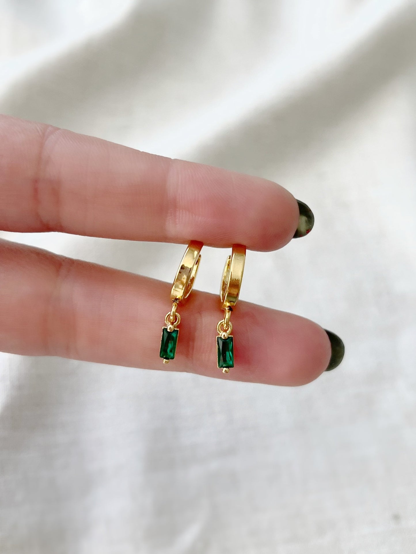 18K Gold Zircon Stone Earrings, Mothers Day Gift, Trend Colorful Earrings, Perfect gift for her, Birthday Gift Idea, Gemstone