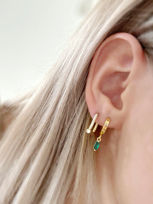 18K Gold Zircon Stone Earrings, Mothers Day Gift, Trend Colorful Earrings, Perfect gift for her, Birthday Gift Idea, Gemstone