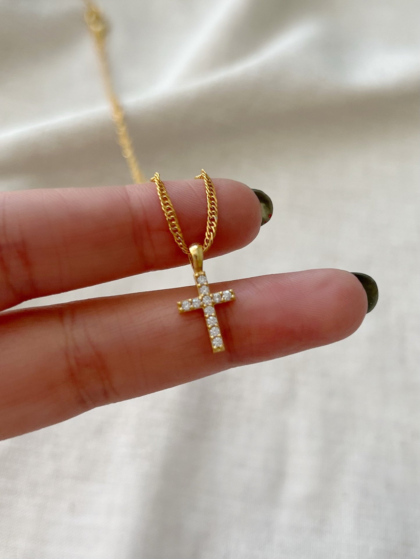 Cross necklace women, sideways cross necklace, gold cross necklace, dainty jewelry, gifts for her, gift for women, necklaces for women