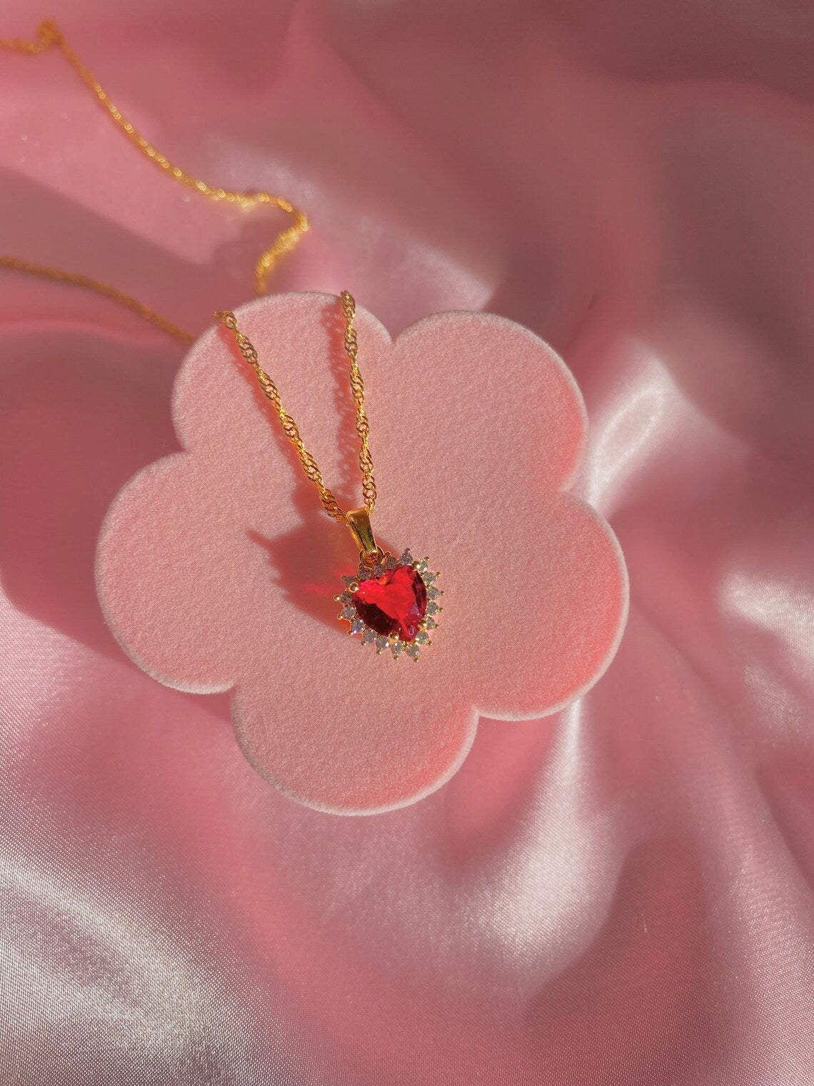 Lana Del Rey Necklace - Red Heart Necklace - LDR Necklace
