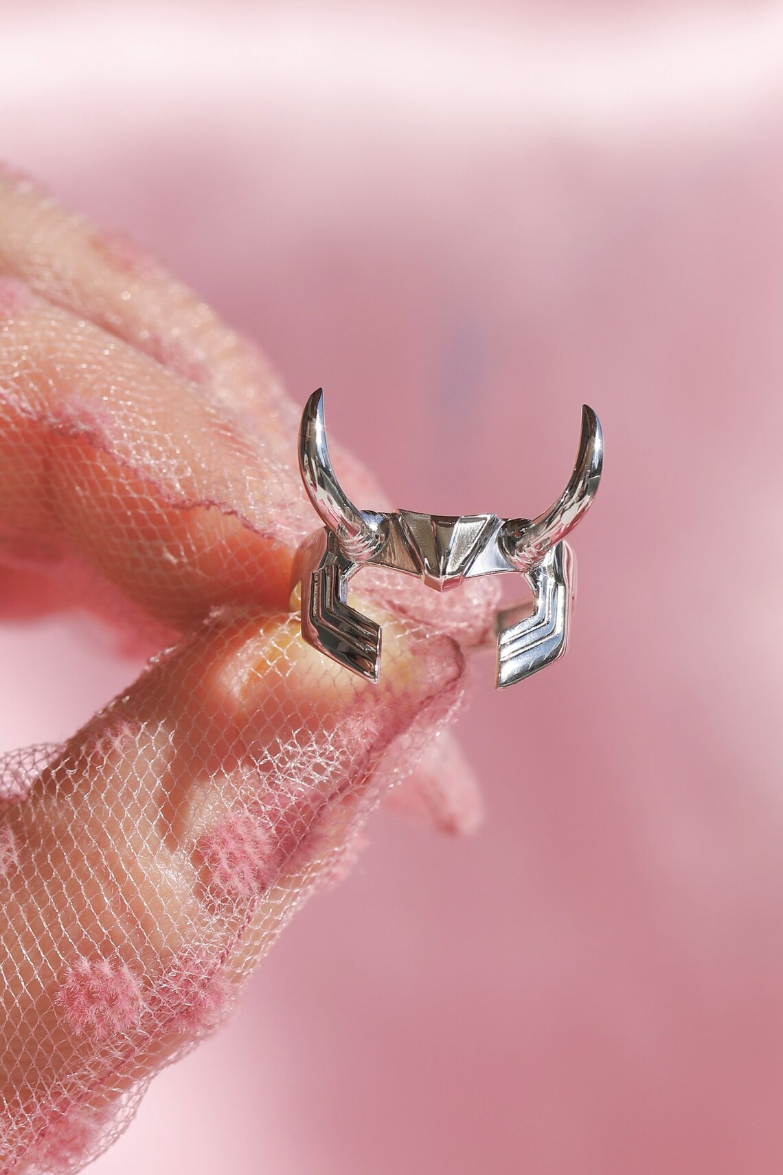 Inspired Loki Helmet Ring, Loki Horn Ring