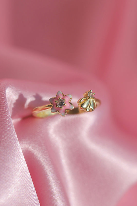 Mulan Magnolia Ring, Flower Ring,Princess Ring, 925 Sterling Silver Necklace, Cherry Blossom Ring