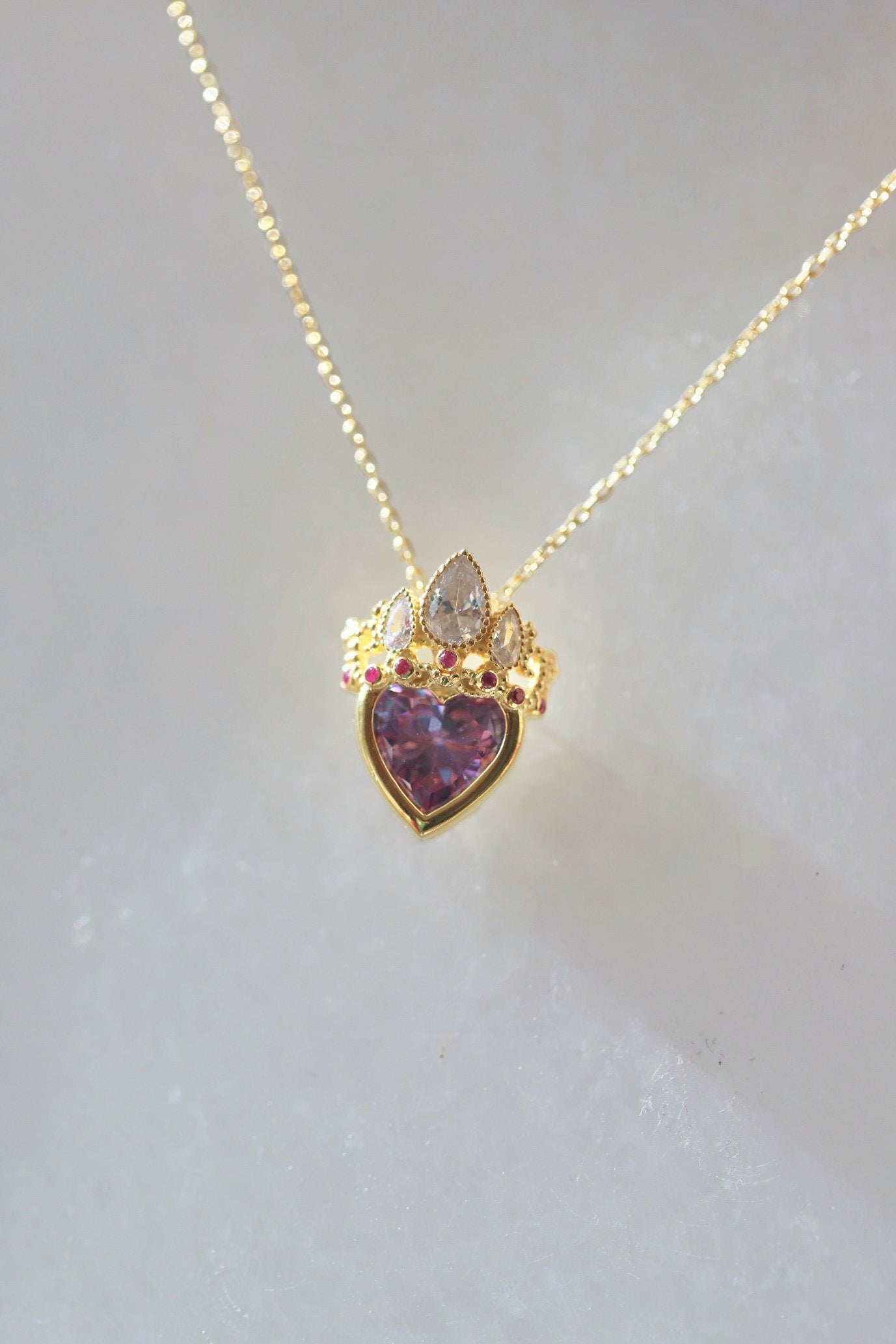 Rapunzel Crown Necklace + Rapunzel Ring Set - Tangled Princess Jewelry