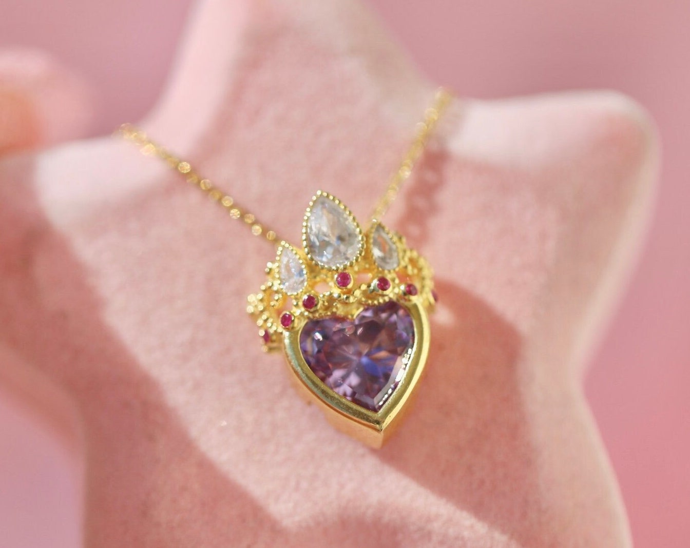 Rapunzel Crown Necklace + Rapunzel Ring Set - Tangled Princess Jewelry