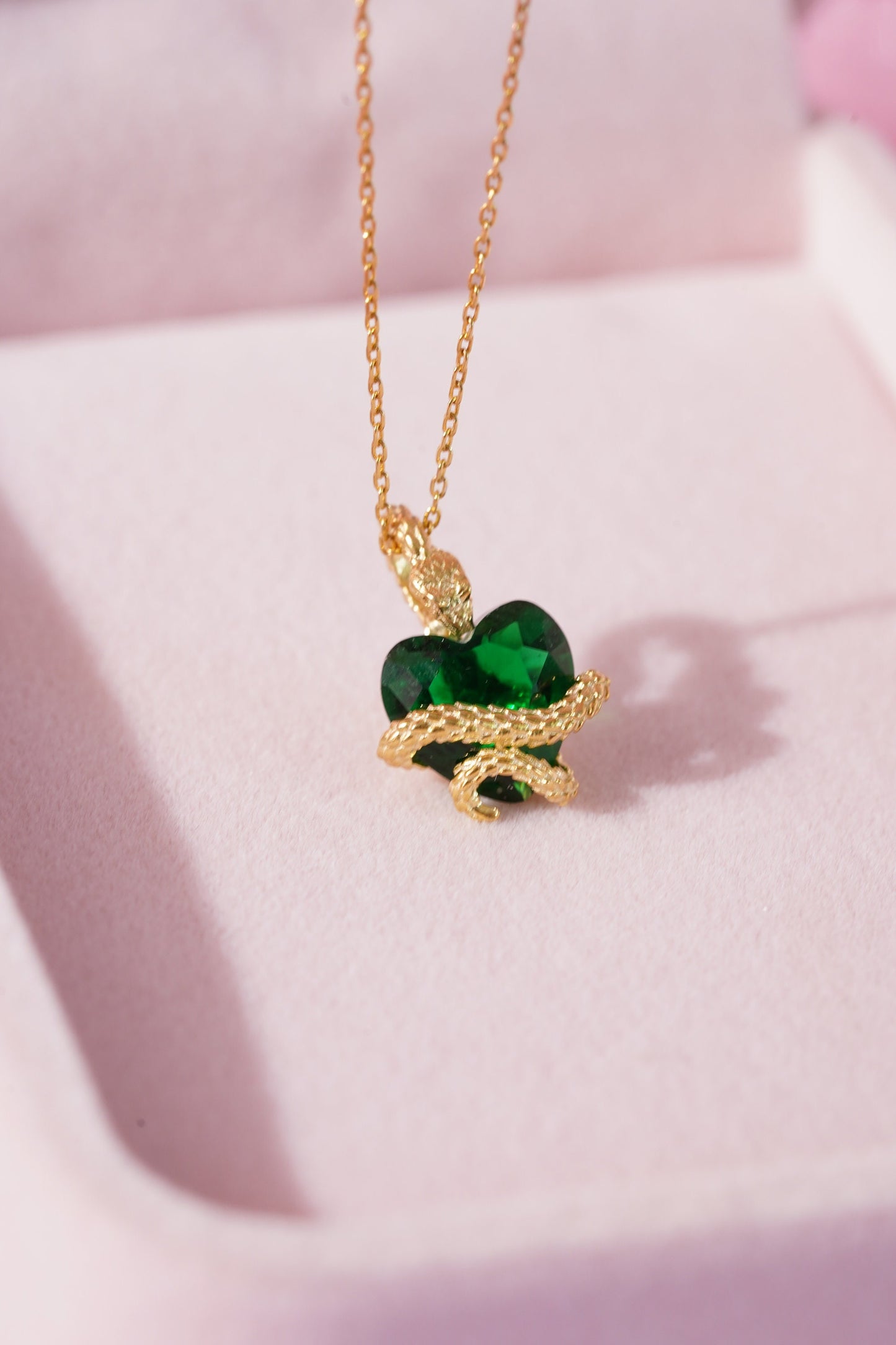 Billie Eilish Your Power Inspired Necklace -Red Heart Necklace - Snake Necklace - gothic Necklace -925 Sterling Silver Necklace